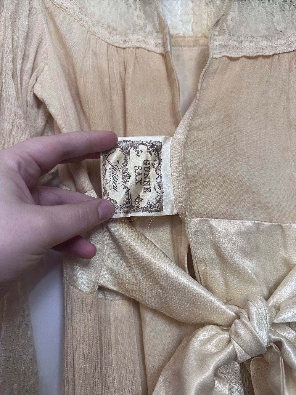 Vintage Gunne Sax Dress Lace Small - Picture 5 of 7